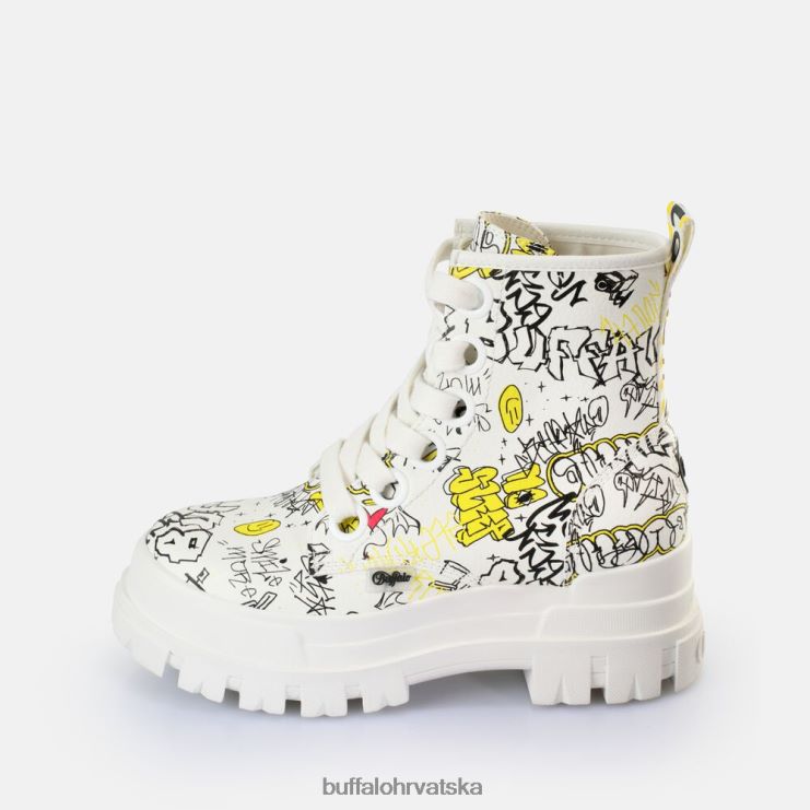 bijeli grafit Buffalo aspha lace up hi gležnjača vegan |čizme TDD6T438